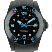 Titoni Seascoper Carbon Black Dial 42mm Automatic Movement Men’s Watch 83600