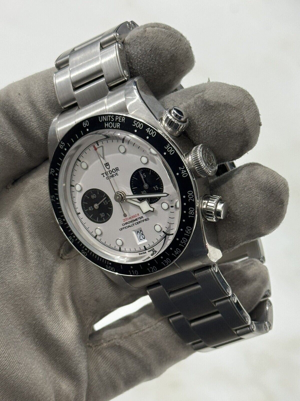 2021 TUDOR Black Bay Chronograph Stainless Steel Panda Men's Watch 79360N