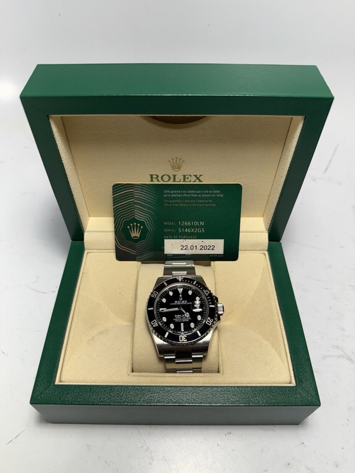 2022 Rolex Submariner Steel Black Dial 41mm Automatic Men’s Watch 126610LN - B/P