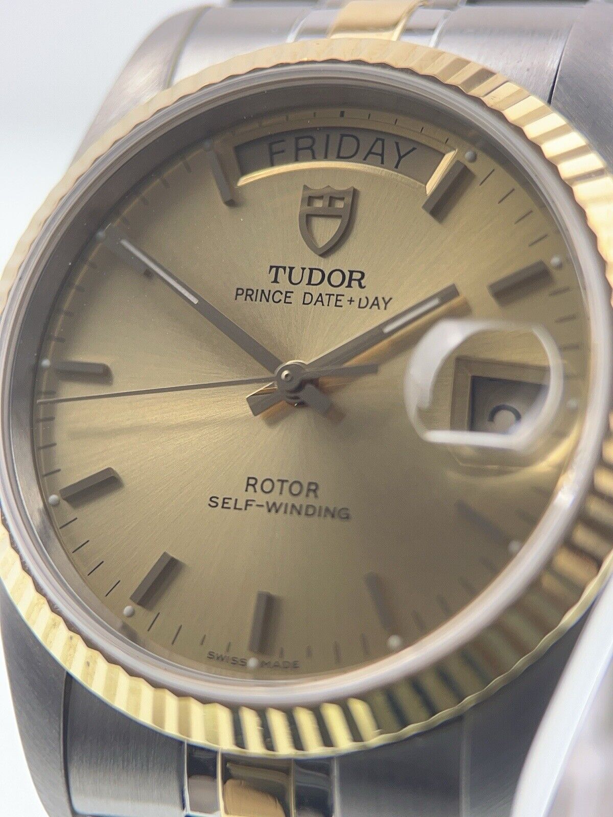 2005 Tudor Prince Stainless Steel Gold Dial 36mm Men’s Watch 76213 - Box/Papers