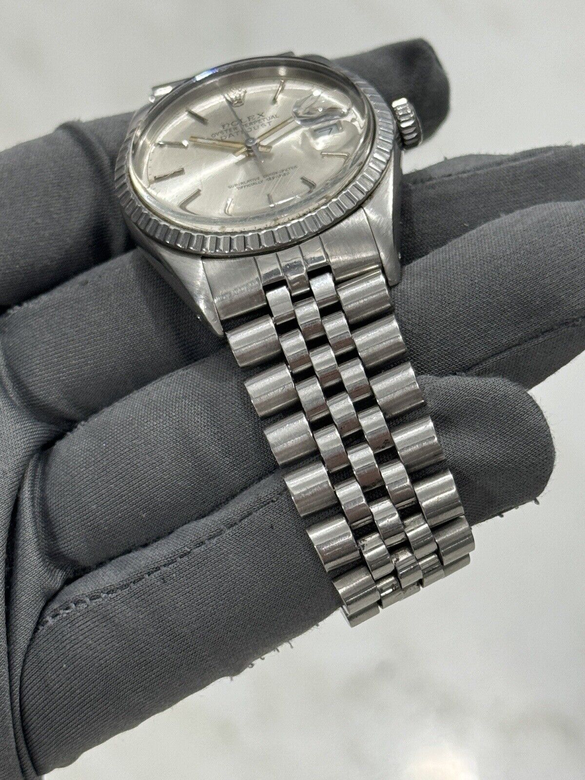 1987 Rolex Datejust Silver Dial Automatic Jubilee 36mm Steel Watch 16030