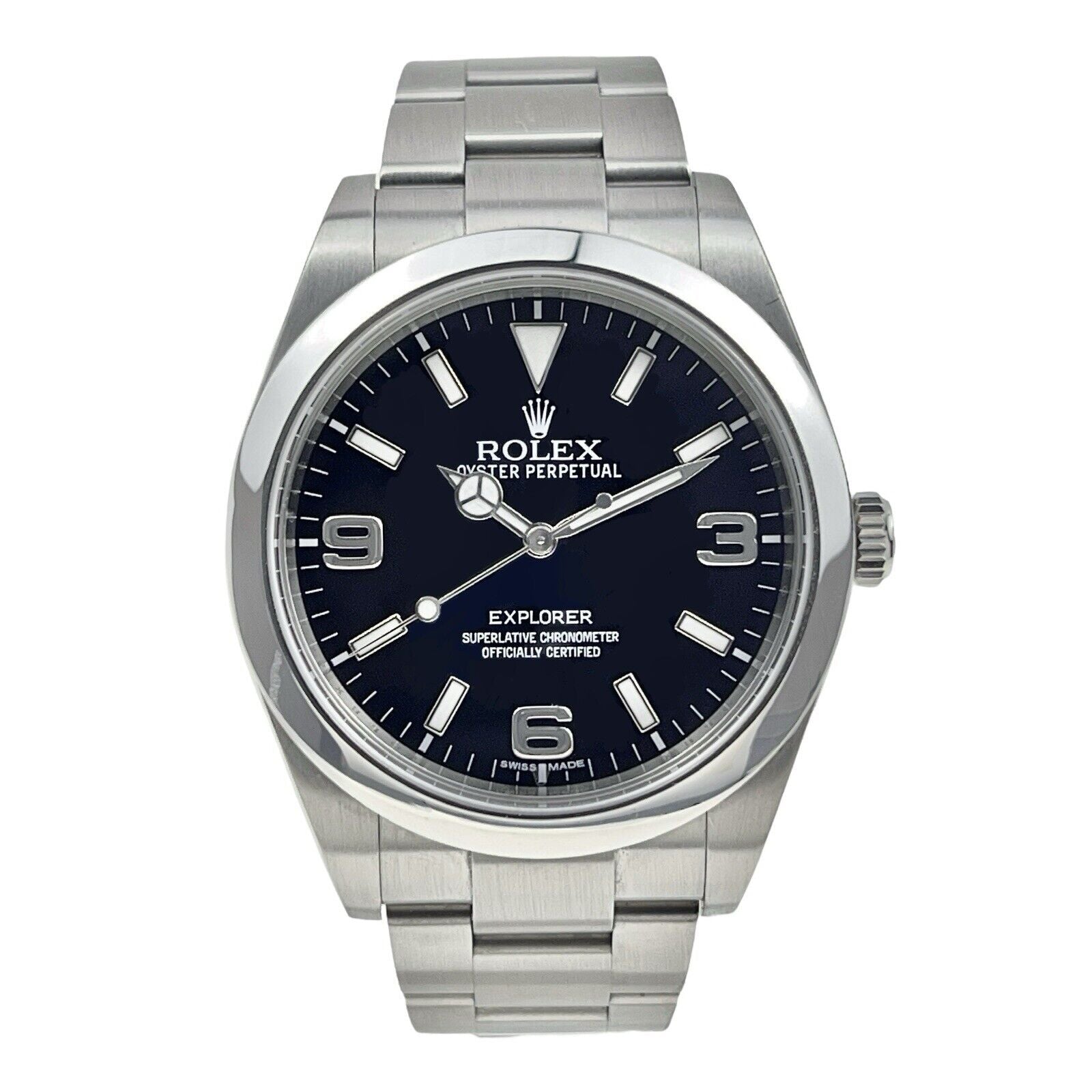 2013 Rolex Explorer Steel 39mm MK1 Automatic Men’s Watch 214270 W/ Papers