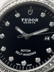Tudor Glamour M53020 Factory Diamond Bezel Ladies Watch 31mm B&P 2023