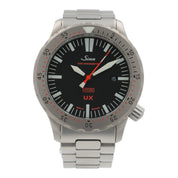Sinn UX-T EZM Stainless Steel Black Dial 44mm Quartz Watch Men’s Watch EZM 2B