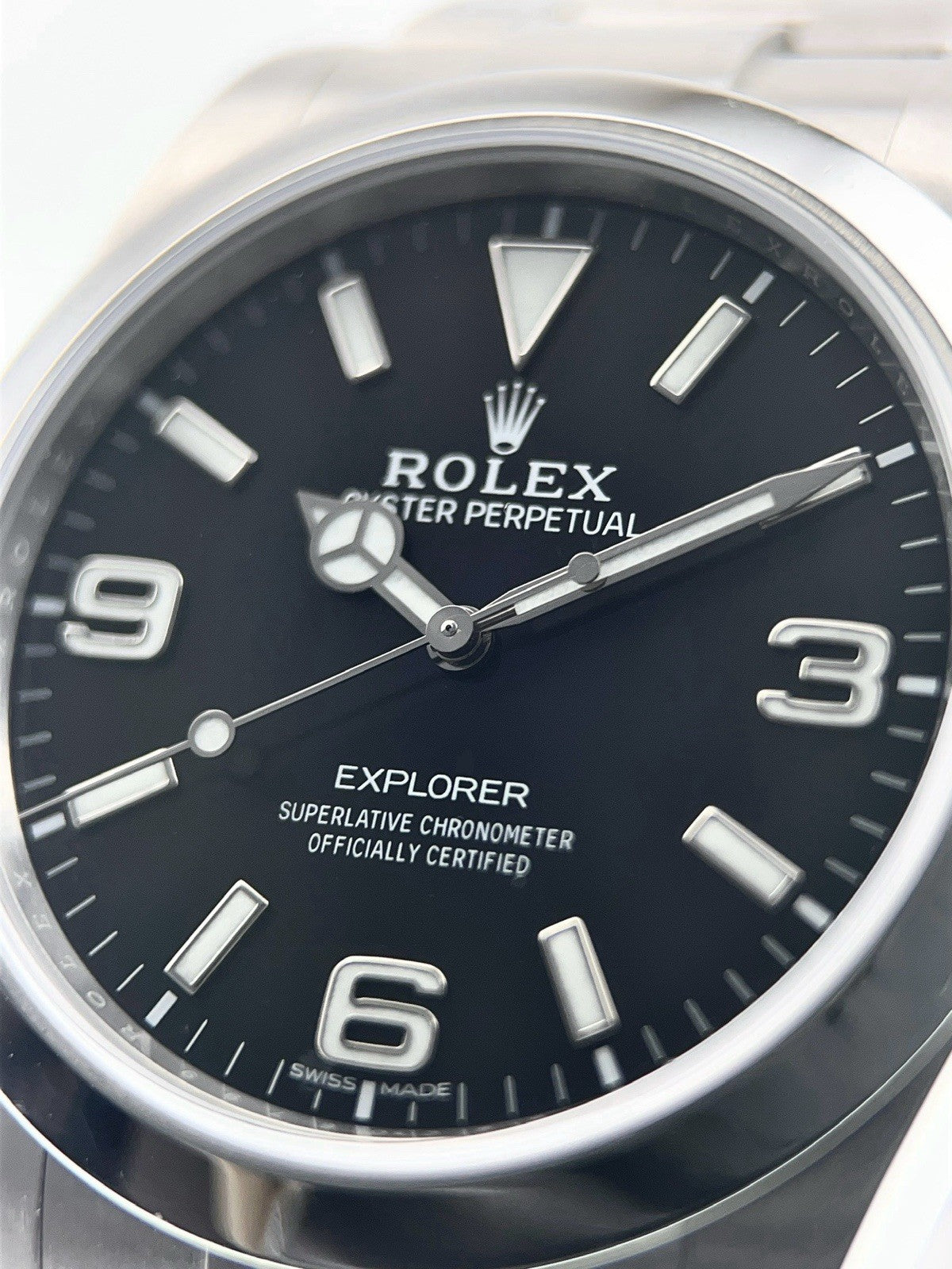 2018 Rolex Explorer Stainless Steel Black Dial 39mm Automatic Men's Watch 214270