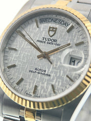 2019 Tudor Date Day Gold & Steel Silver Dial 36mm Men's Watch 76213 - Box/Papers