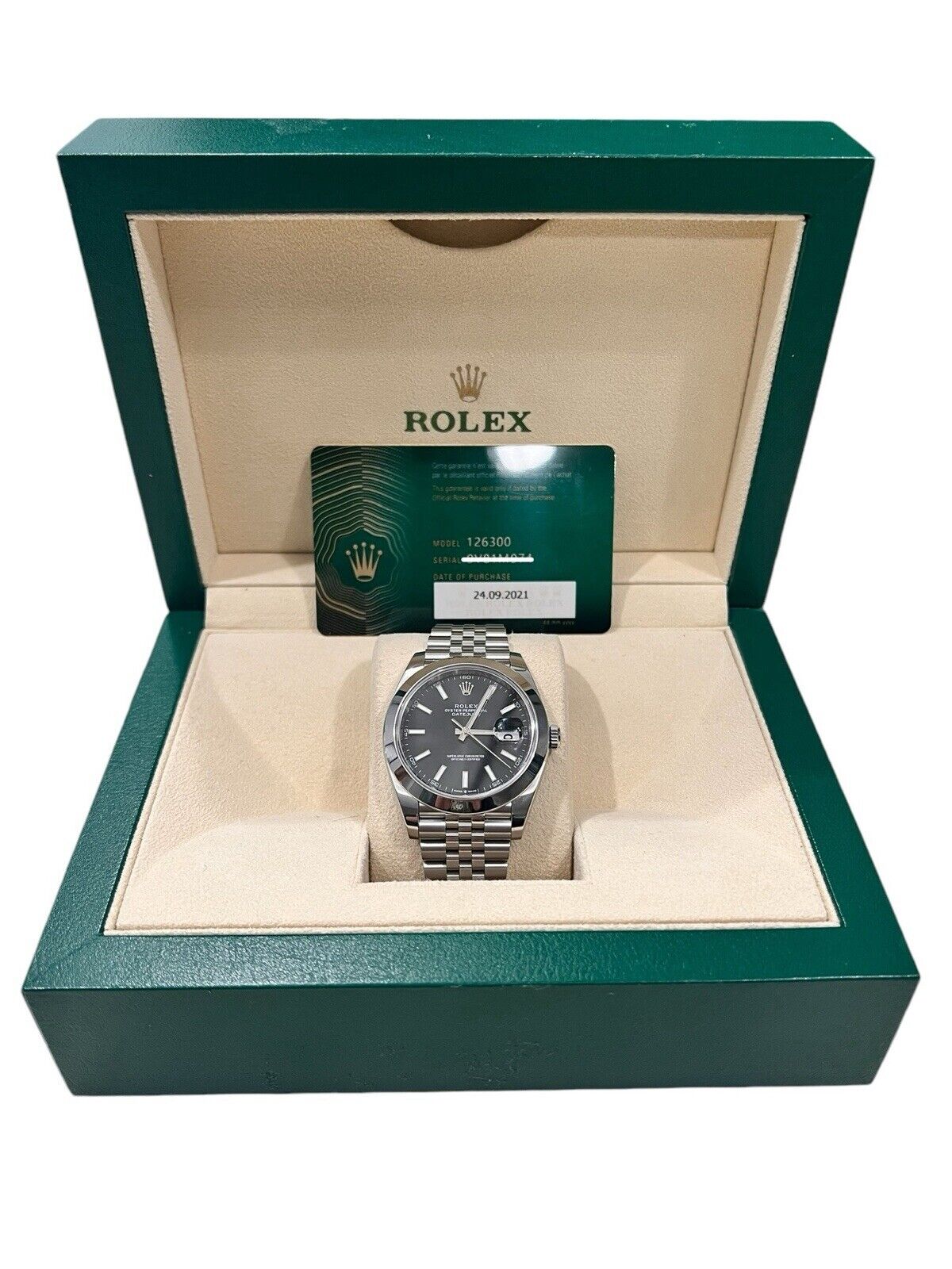 2021 Rolex Datejust 41 Steel Black Dial 41mm Automatic Men’s Watch 126300 - B/P