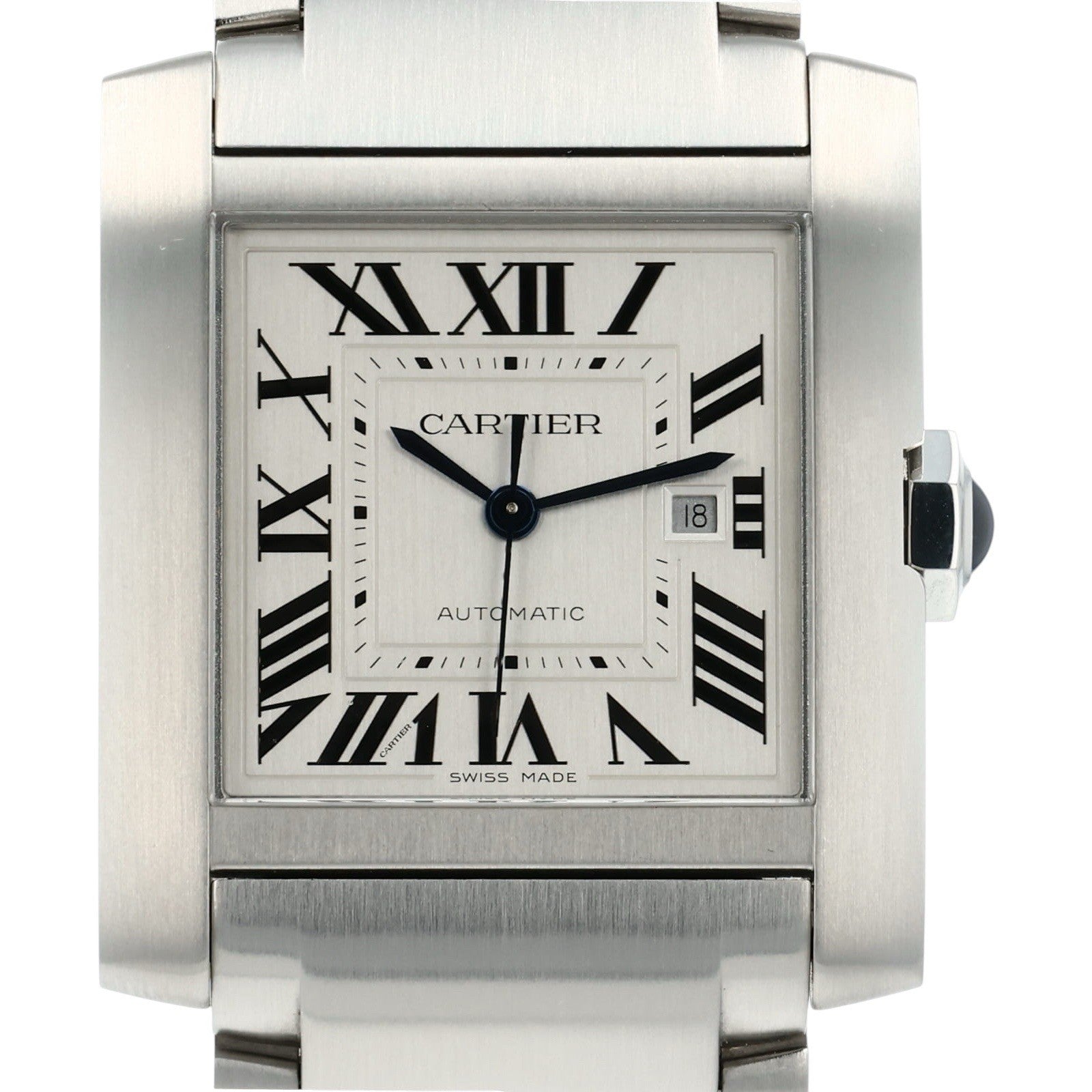 Cartier Tank Francaise Steel Silver Dial 30.5mm Automatic Men’s Watch WSTA0067