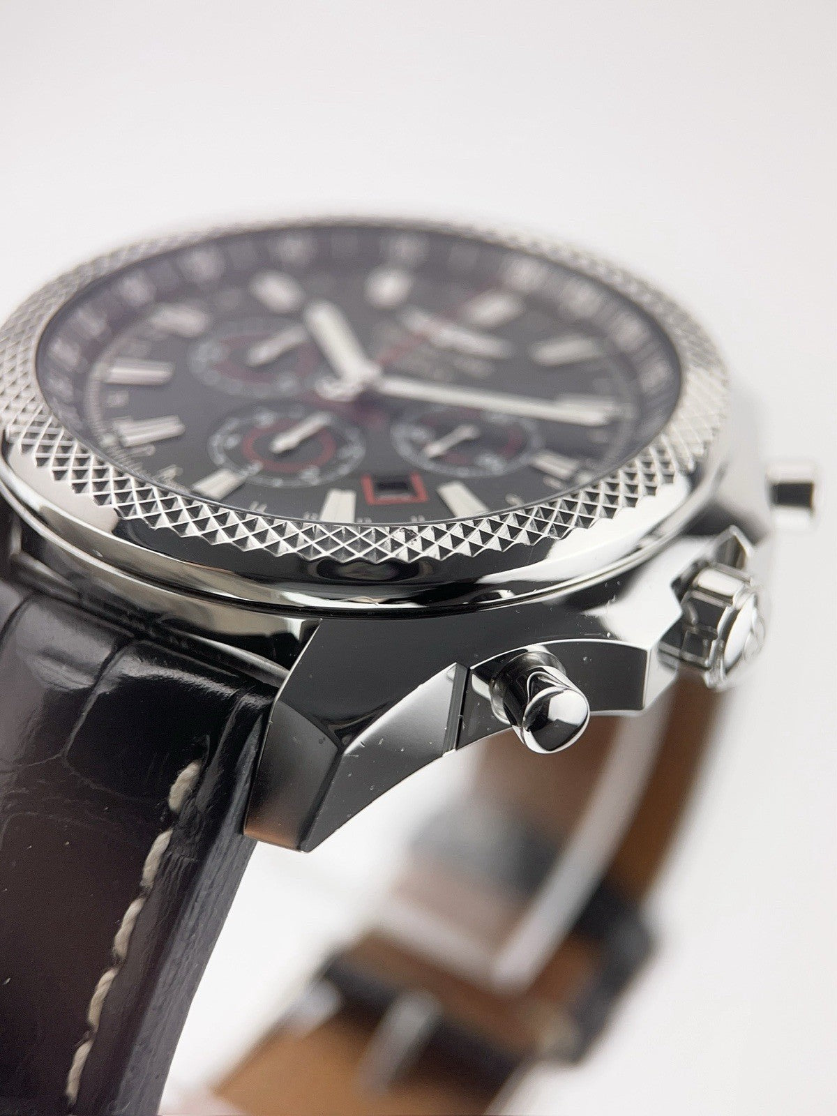 Breitling Bentley Barnato Steel Black Dial 49mm Automatic Mens Watch A25368