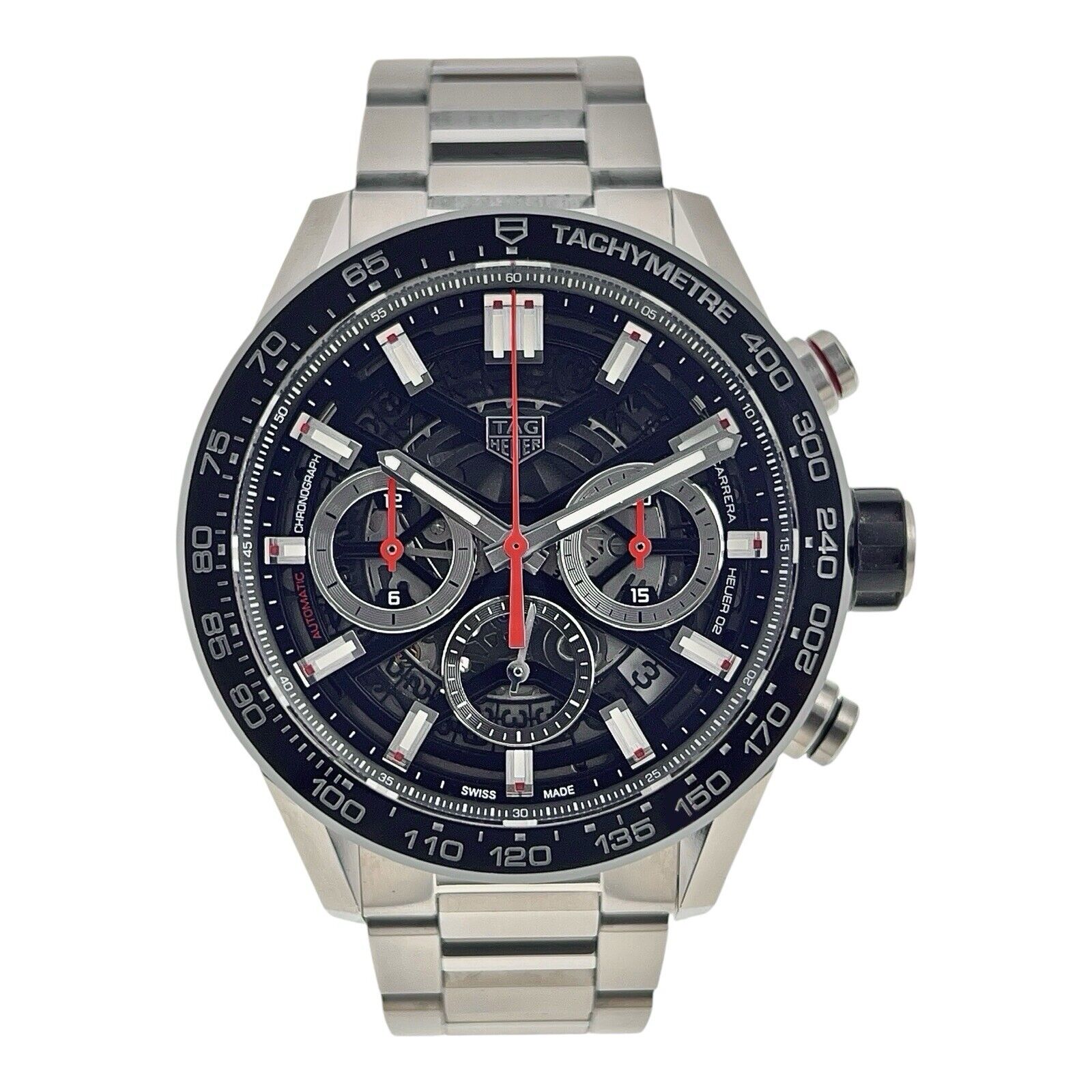 2022 Tag Heuer Carrera Steel Black Dial 43mm Automatic Men’s Watch CBG2010