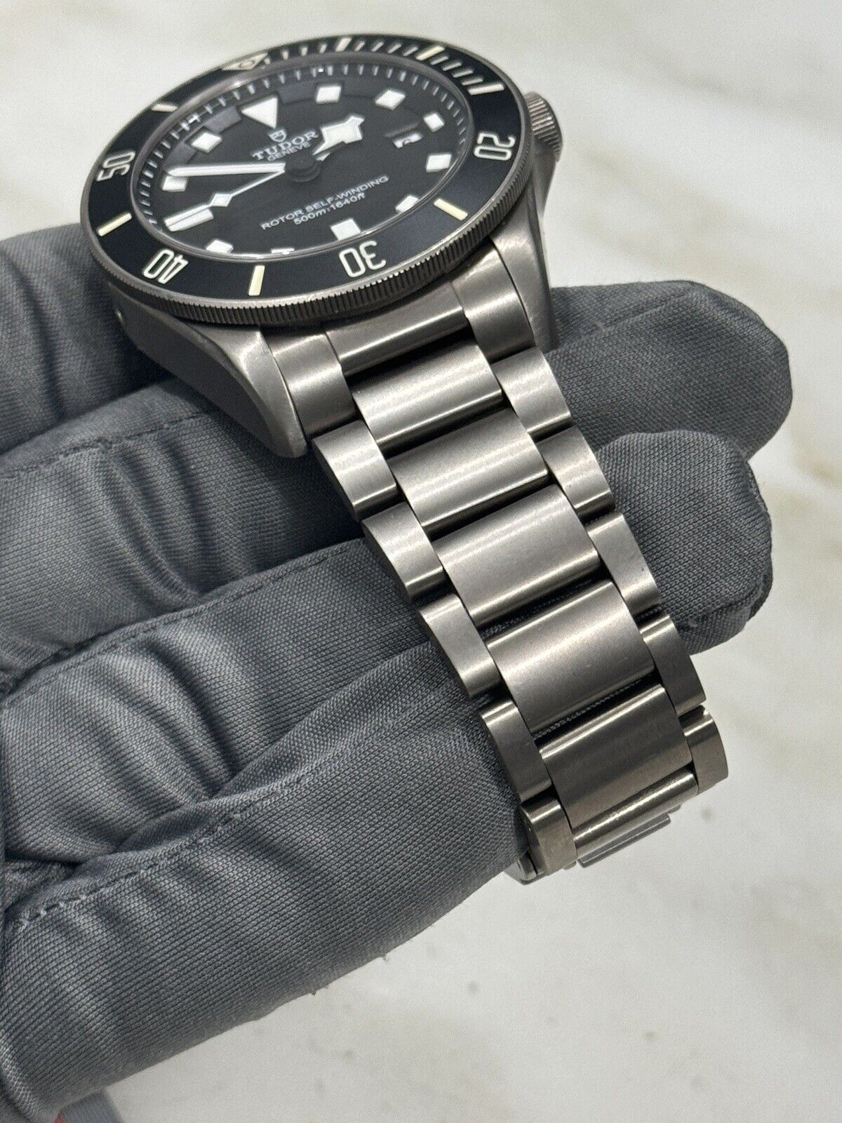 2014 TUDOR Pelagos 25500TN Automatic Titanium Watch Black Dial Mens - B/P