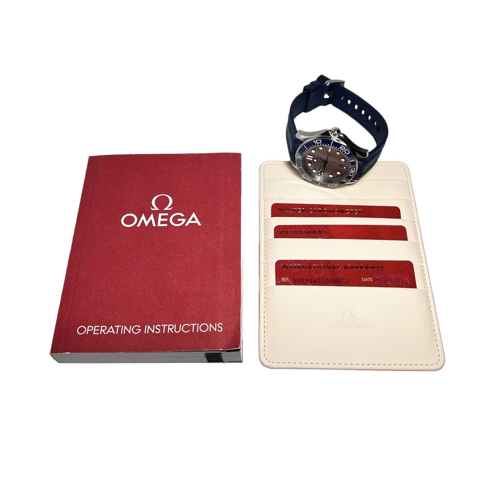 2022 Omega Seamaster 300m Blue Grey Wave Dial 42mm 210.32.42.20.06.001  - B/P