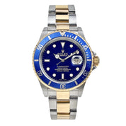 2002 Rolex Submariner Two Tone Blue Automatic 40mm Ref.  16613 - Box & Papers