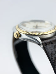 1979 Rolex Air-King 5501 Silver Stick Dial Leather Strap 34mm Automatic Watch