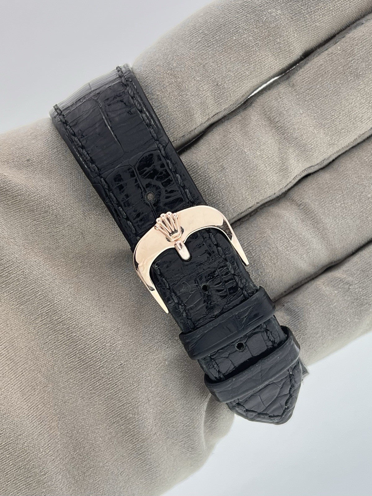 2020 Rolex Celini 18k Rose Gold Black Dial 39mm Automatic Men’s Watch 50525