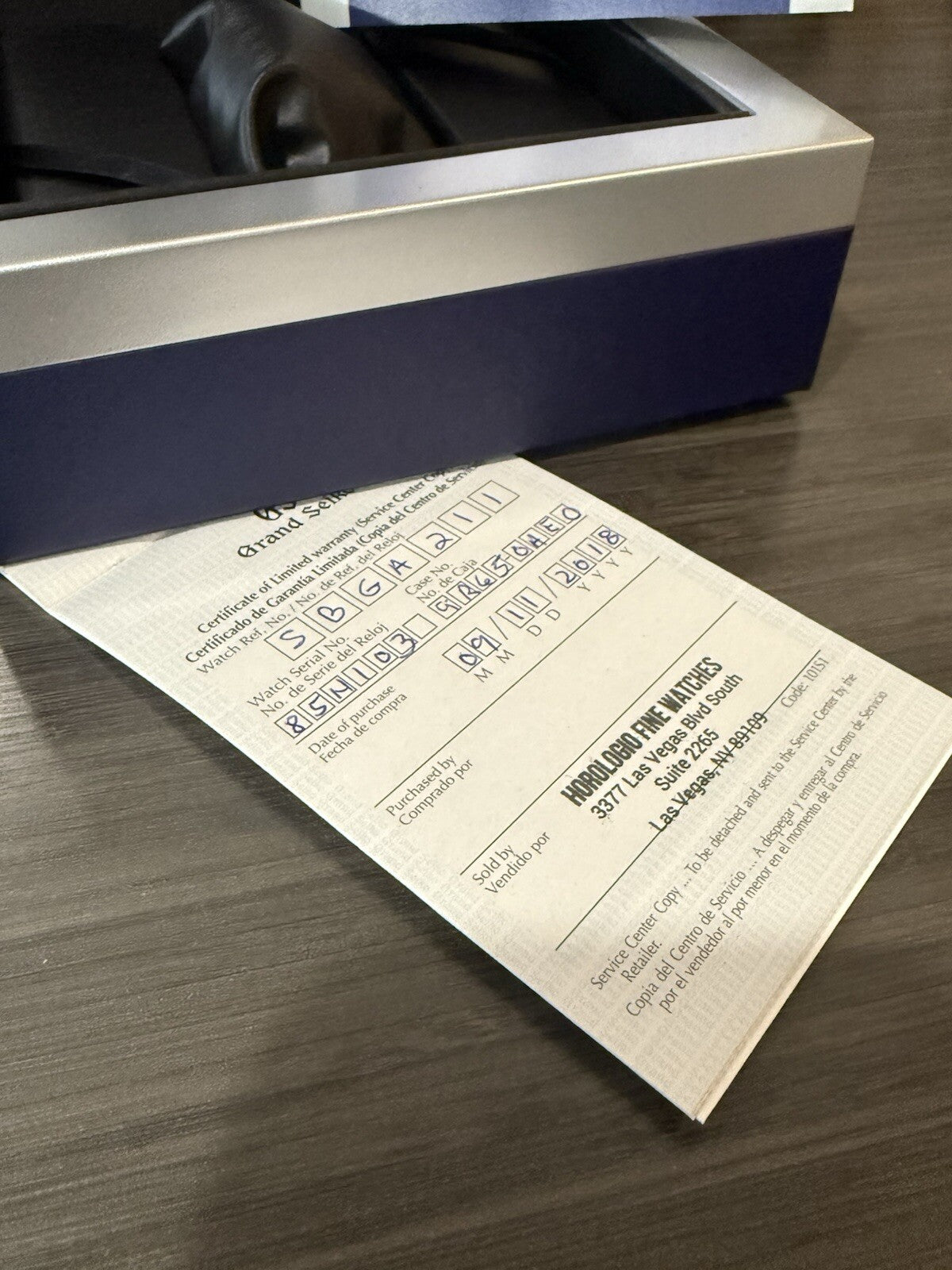 2022 Grand Seiko Spring Drive Snowflake Date Watch SBGA211 Titanium  - Box/Paper