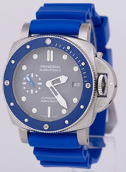 2022 Panerai Luminor Submersible BLUE Gray Steel 42mm PAM00959 Watch - Box/Paper