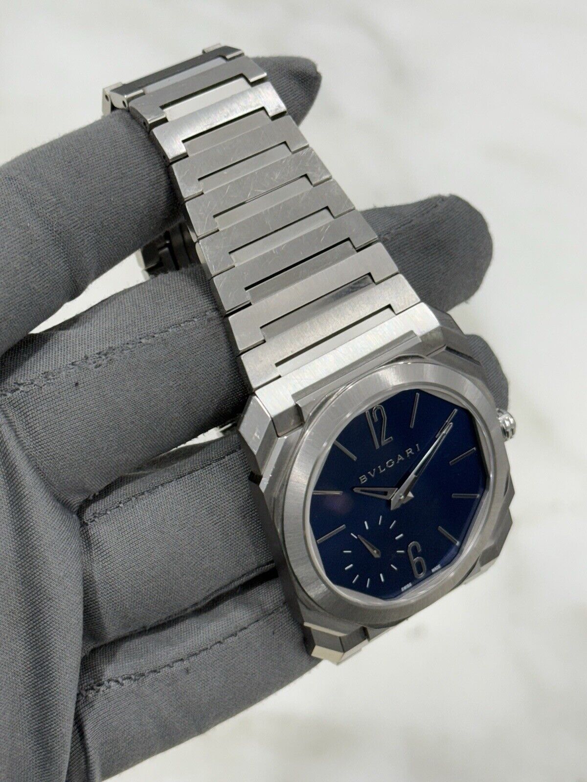 2017 Bulgari Octo Finissimo Steel Blue 40mm Automatic Men’s Watch BGO 40 XT