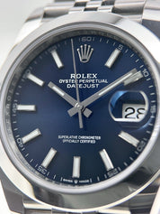 Rolex Datejust Automatic 41mm Blue Dial 126300 Stainless -  Watch Only