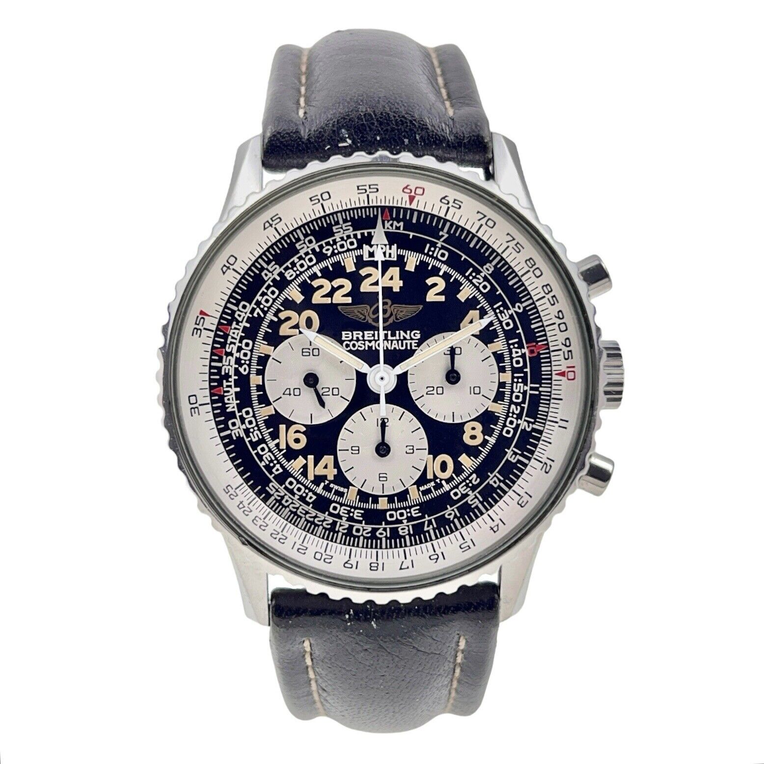 Breitling Navitimer Cosmonaute Stainless Steel Watch 41mm Manual