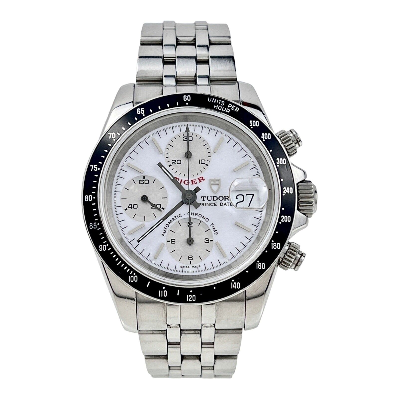 TUDOR Tiger Prince Date 79260 Chronograph Automatic Men's Watch White Dial