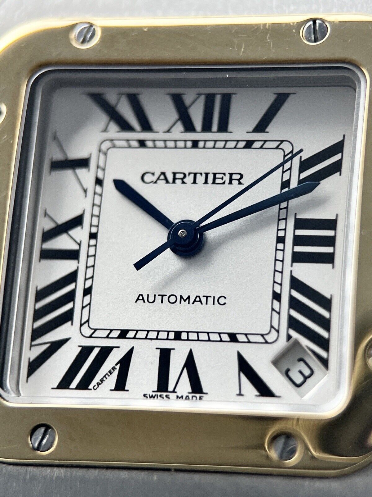 Cartier Santos Galbee 32mm Two Tone Stainless Gold 2823 Automatic Men’s Watch