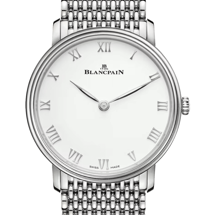 Blancpain Villeret Ultraplate Steel Mille Mailles Ultra-Slim Men's Watch - 6605 1127 MMB