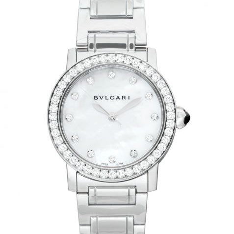 Bvlgari Automatic Mother of pearl Dial Stainless Steel Ladies Watch
