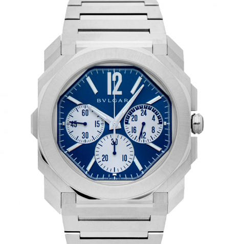 Bvlgari Octo Automatic Blue Dial Stainless Steel Men's Watch