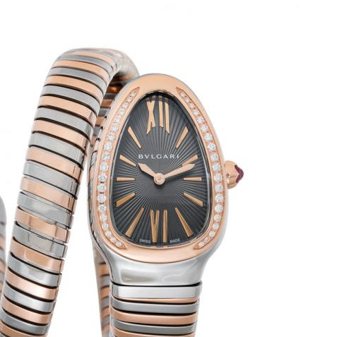 Bvlgari Serpenti Tubogas Quartz Grey Lacquered Dial Ladies Watch