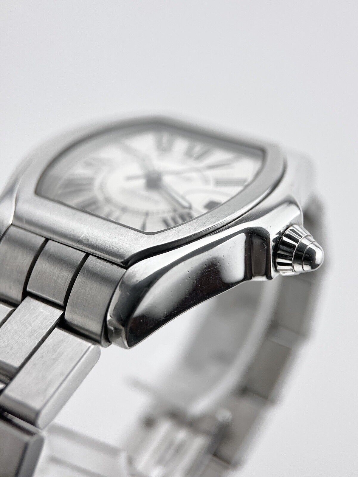 Cartier Roadster Stainless Steel Automatic Mens Silver Dial 3312
