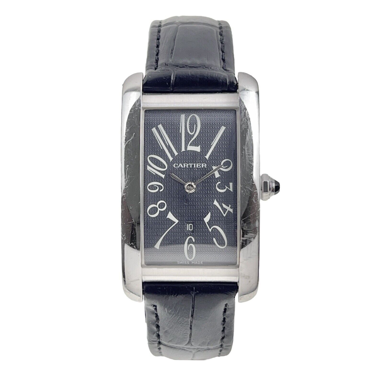 Men's Cartier Tank Americaine 26mm 18k White Gold Automatic W2605229