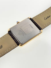 Cartier Tank Solo 27mm Yellow Gold and Steel Diamond Bezel Quartz 2742