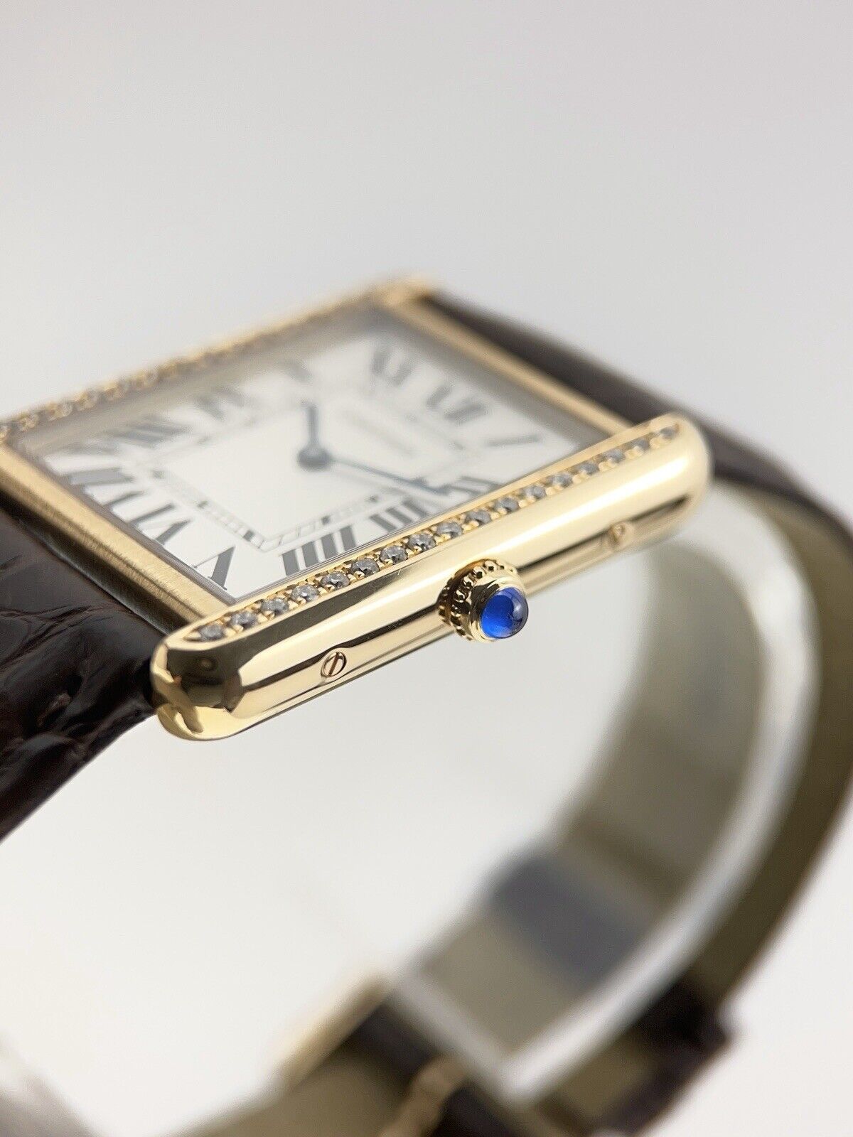 Cartier Tank Solo 27mm Yellow Gold and Steel Diamond Bezel Quartz 2742