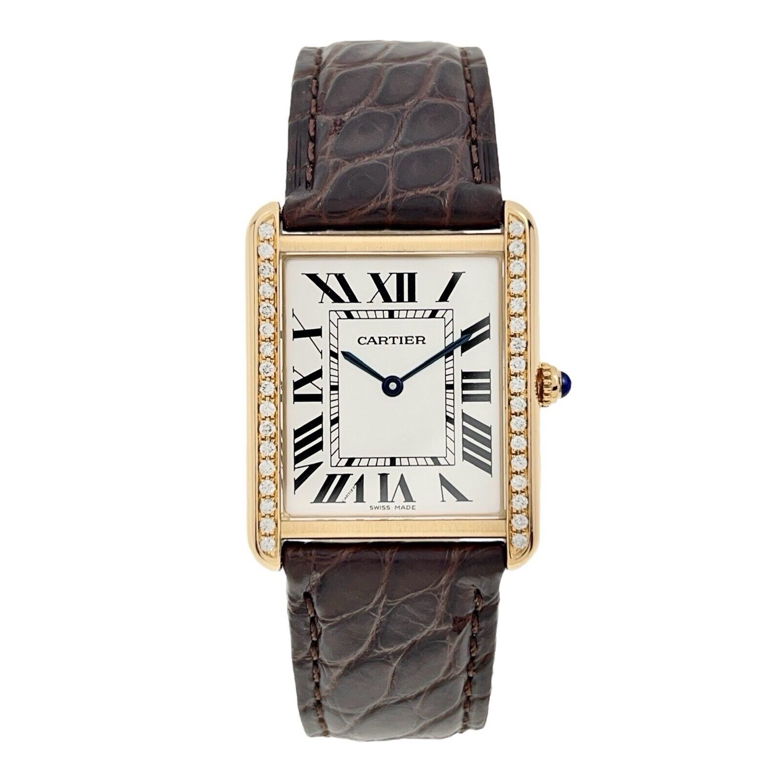 Cartier Tank Solo Gold Steel Diamond Bezel 2742 – Birmingham