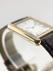 Cartier Tank Solo 27mm Yellow Gold and Steel Diamond Bezel Quartz 2742