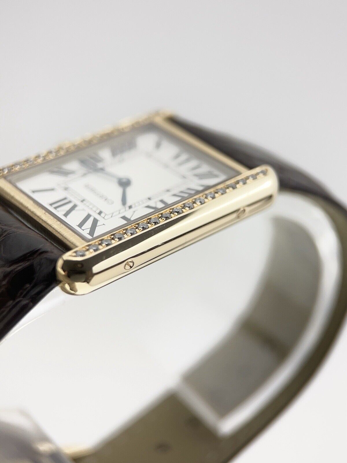 Cartier Tank Solo 27mm Yellow Gold and Steel Diamond Bezel Quartz 2742