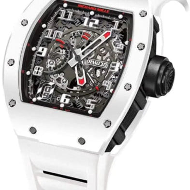 Richard Mille Le Mans 50mm White Ceramic Openworked Dial - RM30