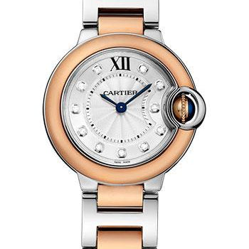 Cartier Ballon Bleu de Cartier Watch - 28 mm Steel Case - Pink Gold And Steel Bracelet - W3BB0005