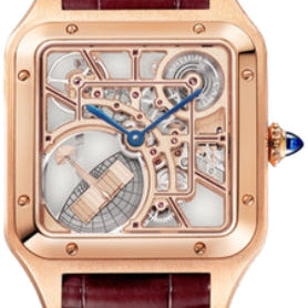 Cartier Santos-Dumont Micro-rotor Skeleton Watch Large Rose Gold - WHSA0030