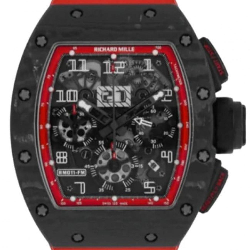 Richard Mille Automatic Flyback Chronograph Felipe Massa Black Night Carbon NTPT RM 011