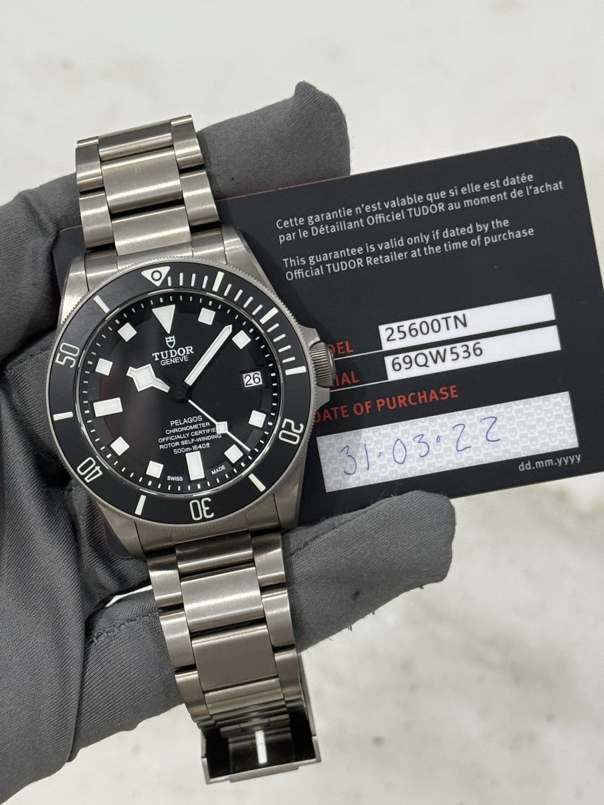 2022 Tudor Pelagos Date Black Dial Titanium Men's Watch 25600TN - Box & Papers