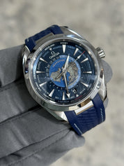 2021 Omega Seamaster Aqua Terra Worldtimer Blue Dial Watch 220.12.43.22.03.001