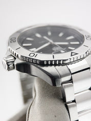 Tag Heuer Stainless Steel Black Wave Dial 40mm Quartz Men's Watch WBP1110