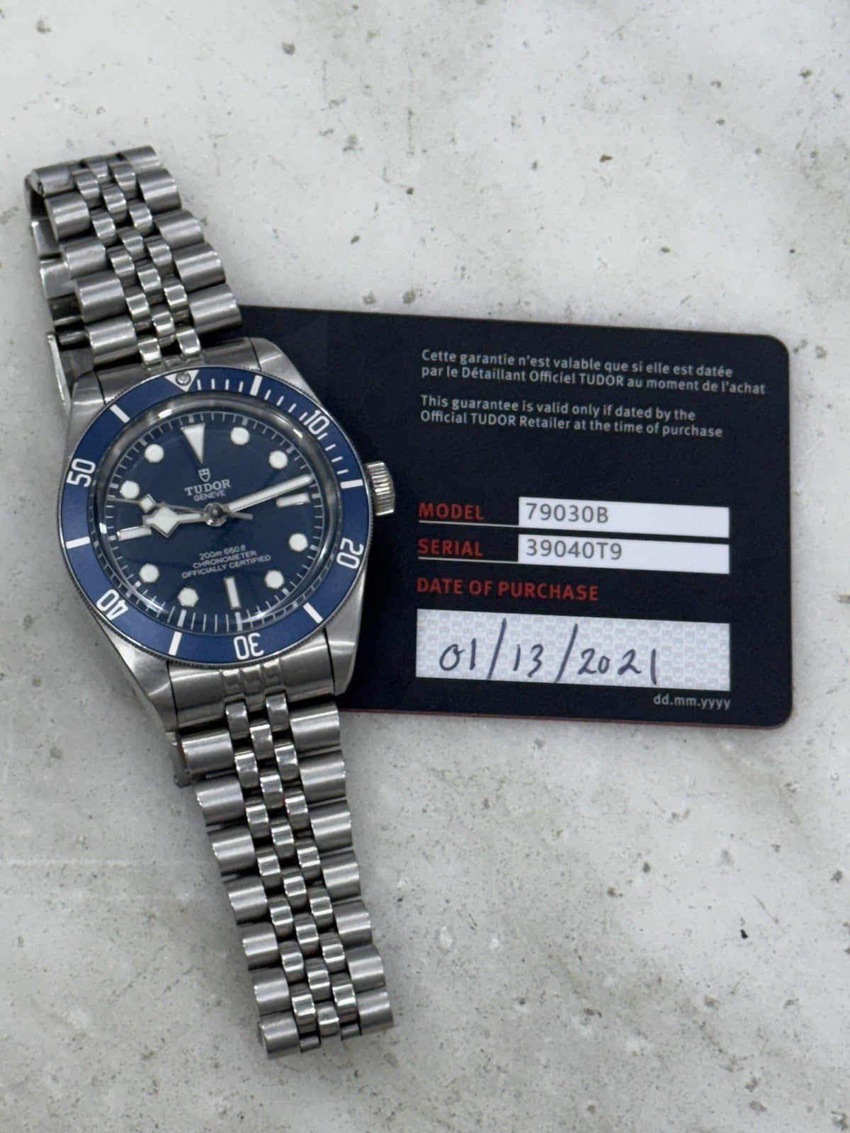 2021 TUDOR Black Bay 79030B Stainless Steel Men's Automatic Watch - Box/Papers