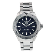 Tag Heuer Stainless Steel Black Wave Dial 40mm Quartz Men's Watch WBP1110