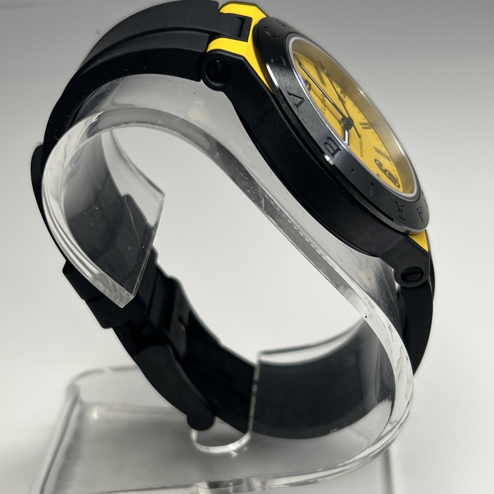 BVLGARI Bulgari Diagono Magnesium DG41SMC Date Yellow Dial Automatic Men's Watch