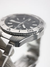Tag Heuer Stainless Steel Black Wave Dial 40mm Quartz Men's Watch WBP1110