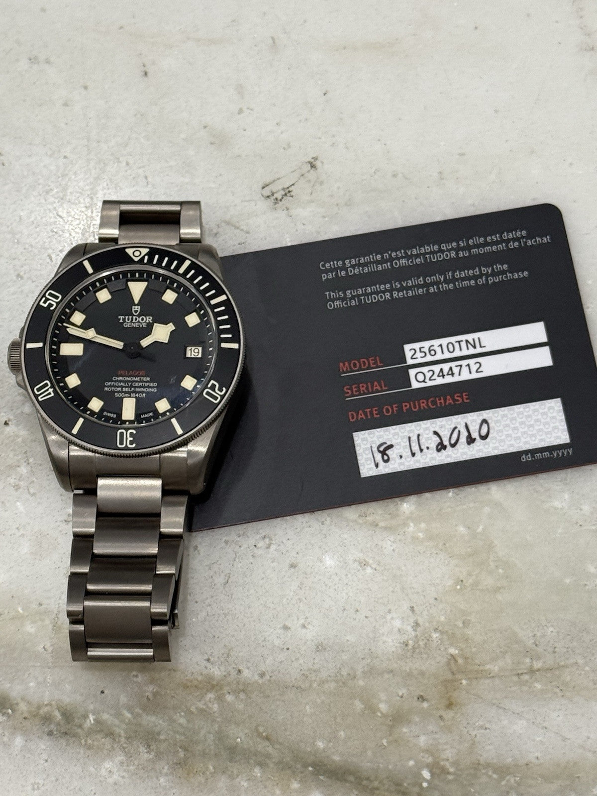 2020 Tudor Pelagos LHD Men's Black Dial 25610TNL Titanium Automatic Watch