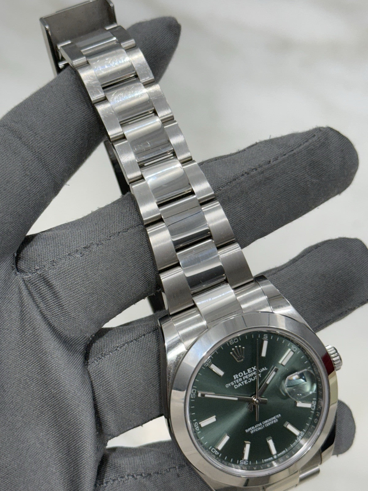 2022 Rolex Datejust 41 Stainless Steel Mint Green Dial 41mm Men’s Watch 126300